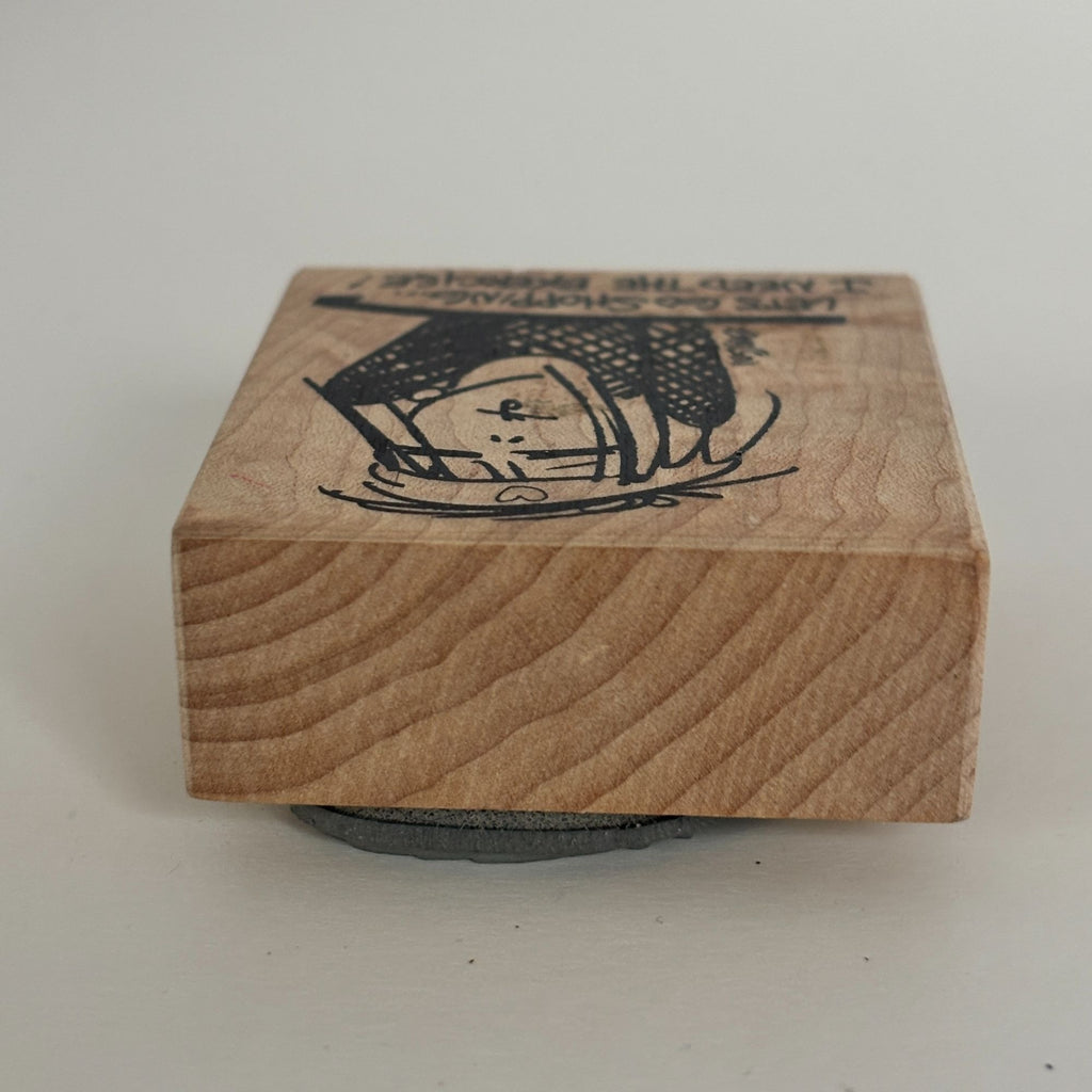 American Art Stamp Rubber Stamp Lets Go Shopping Emerson Quillin Funny Quote Sassy Exercise