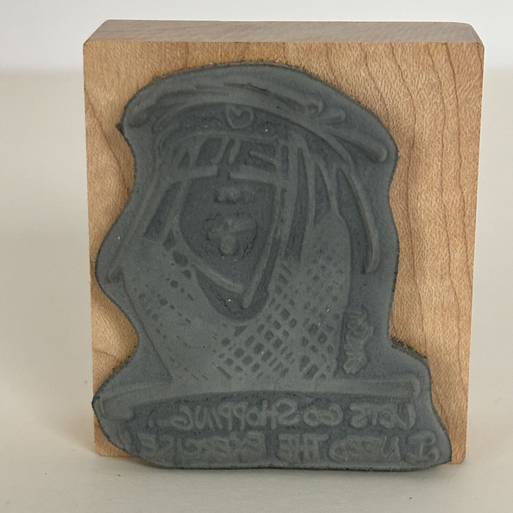American Art Stamp Rubber Stamp Lets Go Shopping Emerson Quillin Funny Quote Sassy Exercise
