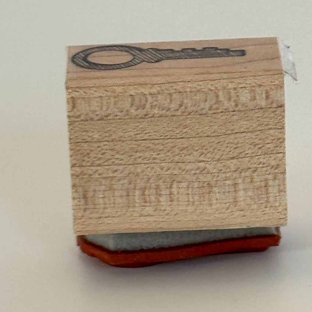 Stampin Up Rubber Stamp Vintage Key Small Card Making Wood Mounted Paper Craft
