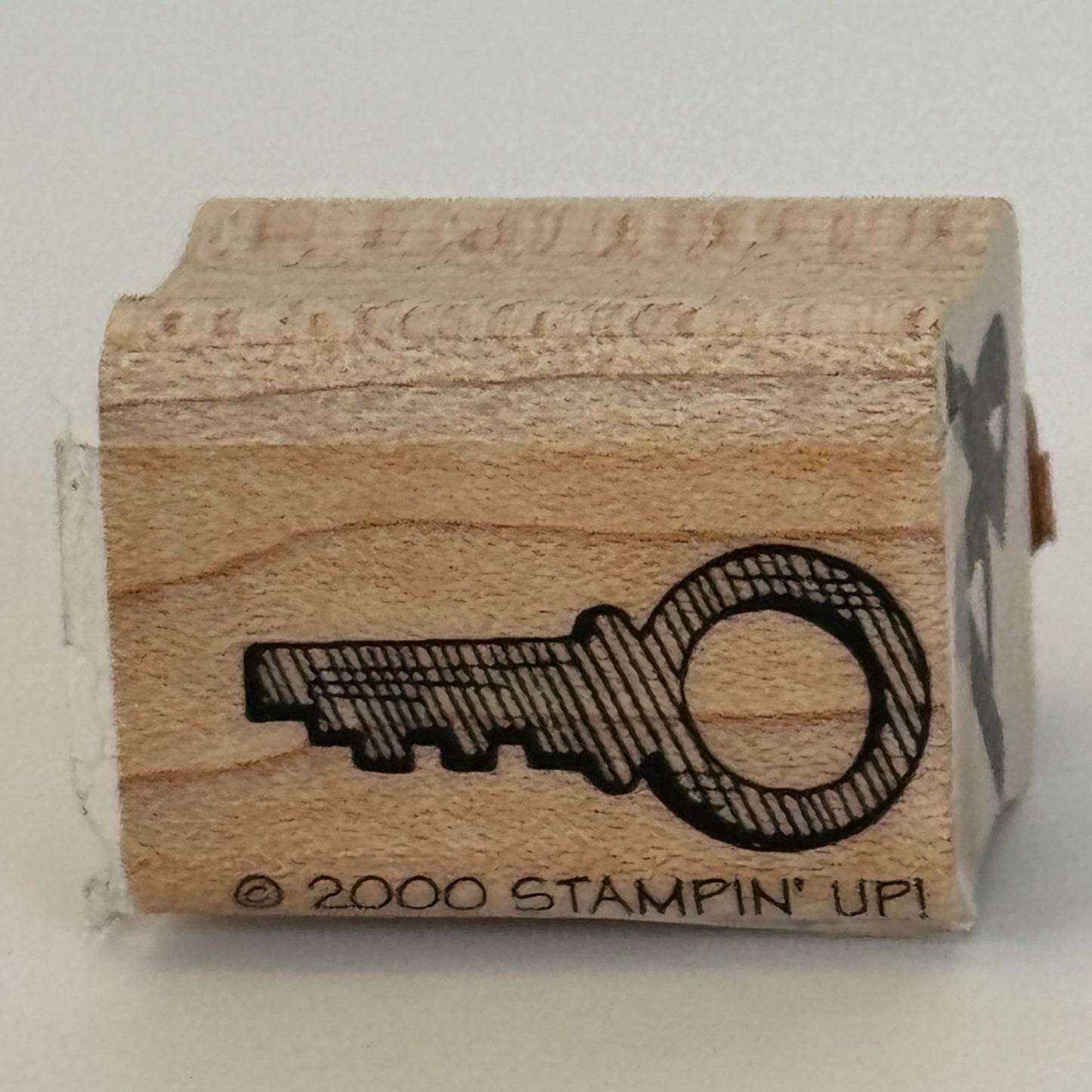 Stampin Up Rubber Stamp Vintage Key Small Card Making Wood Mounted Paper Craft