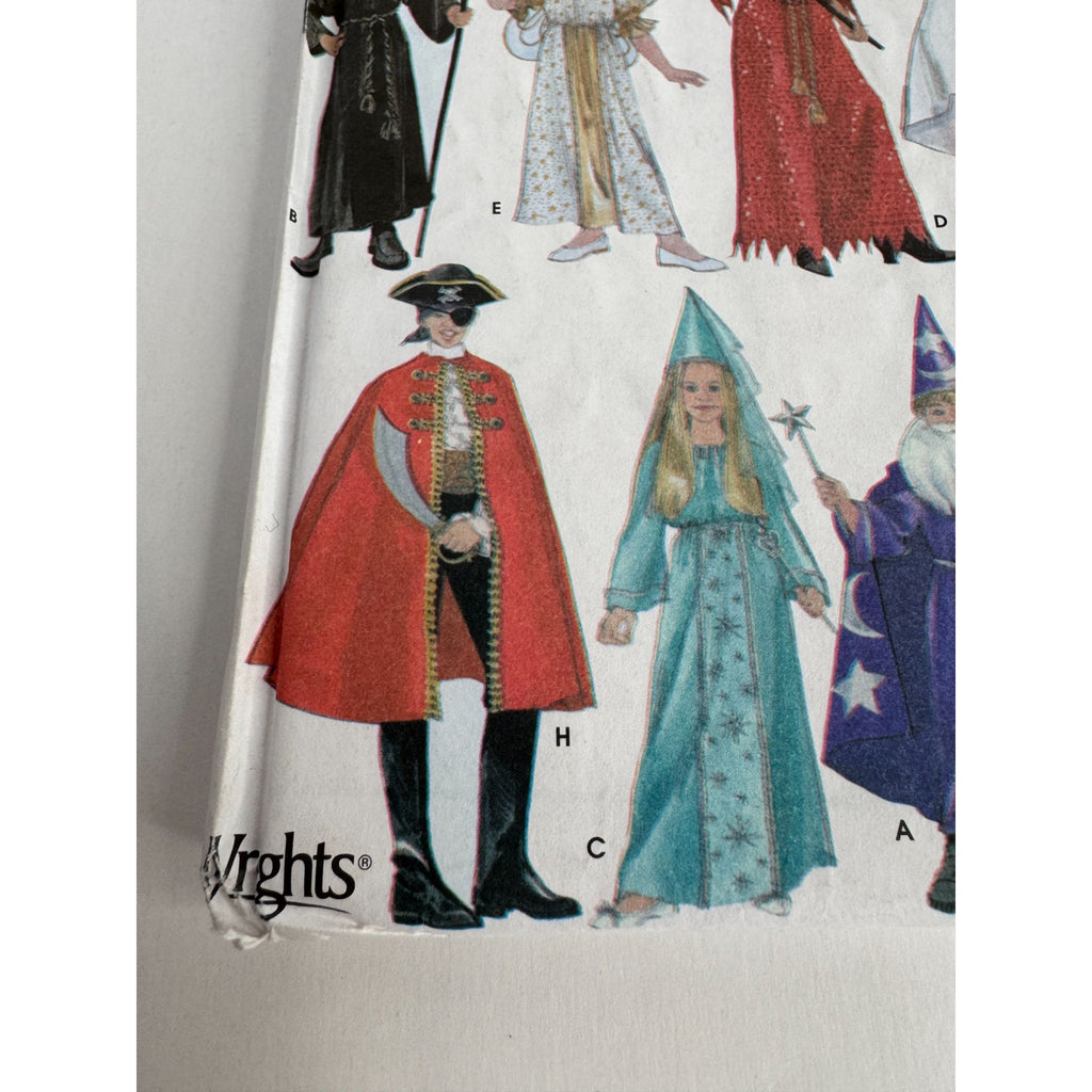 Simplicity Sewing Pattern 4461 Halloween Costumes Pirate Wizard Ninja Princess