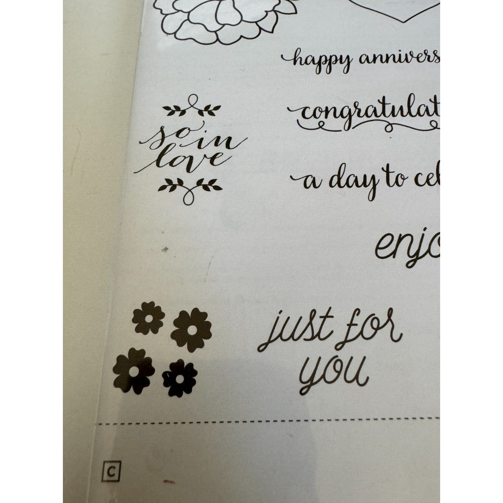 Stampin Up Cling Rubber Stamps So In Love So Detailed Thinlits Dies With
