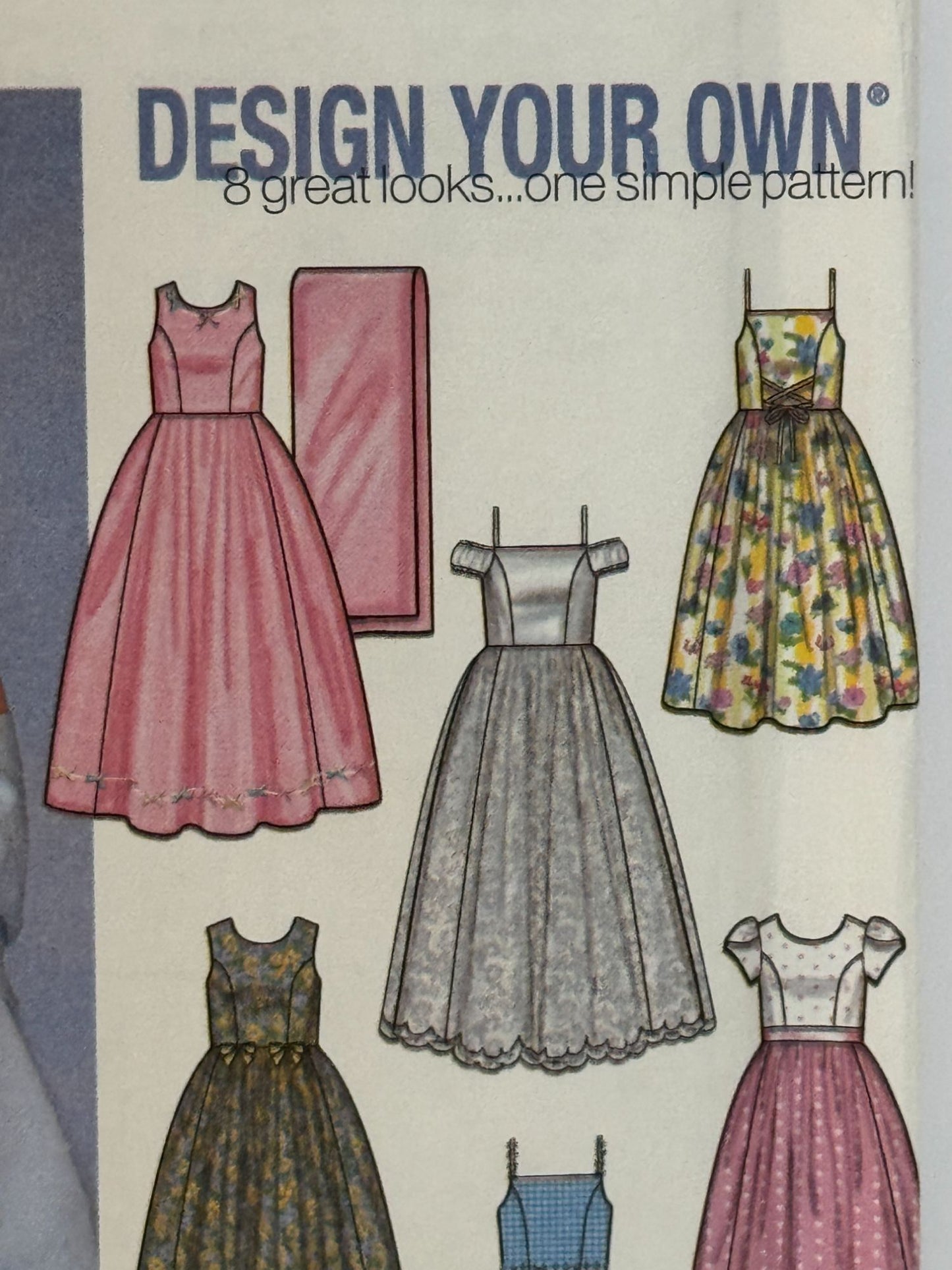 Simplicity Sewing Pattern 7113 Flower Girl Dress Design Your Own Shawl 7-14 UC