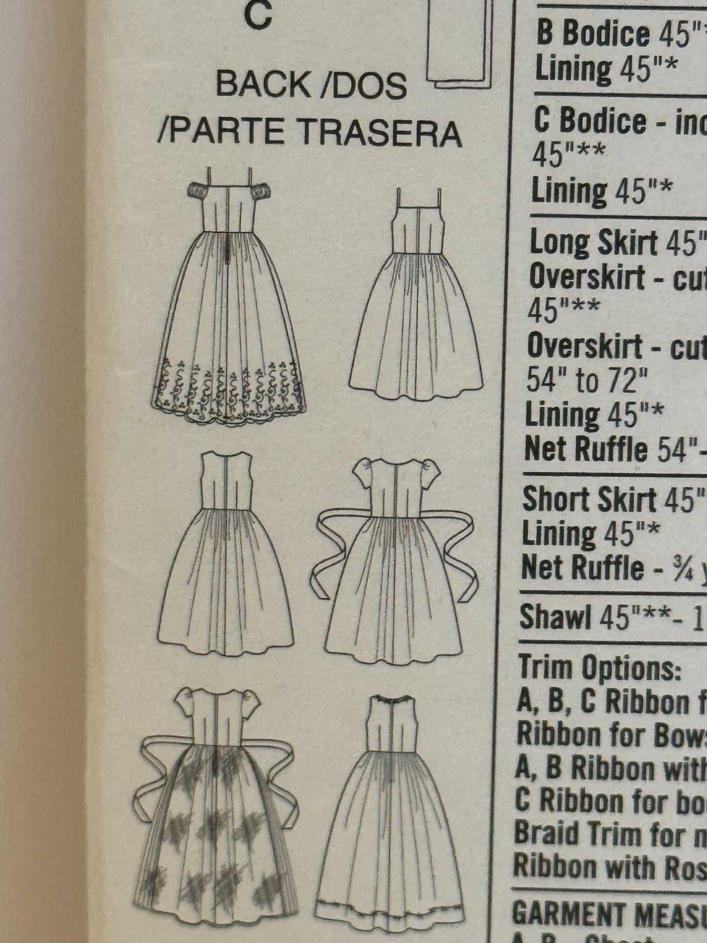 Simplicity Sewing Pattern 7113 Flower Girl Dress Design Your Own Shawl 7-14 UC