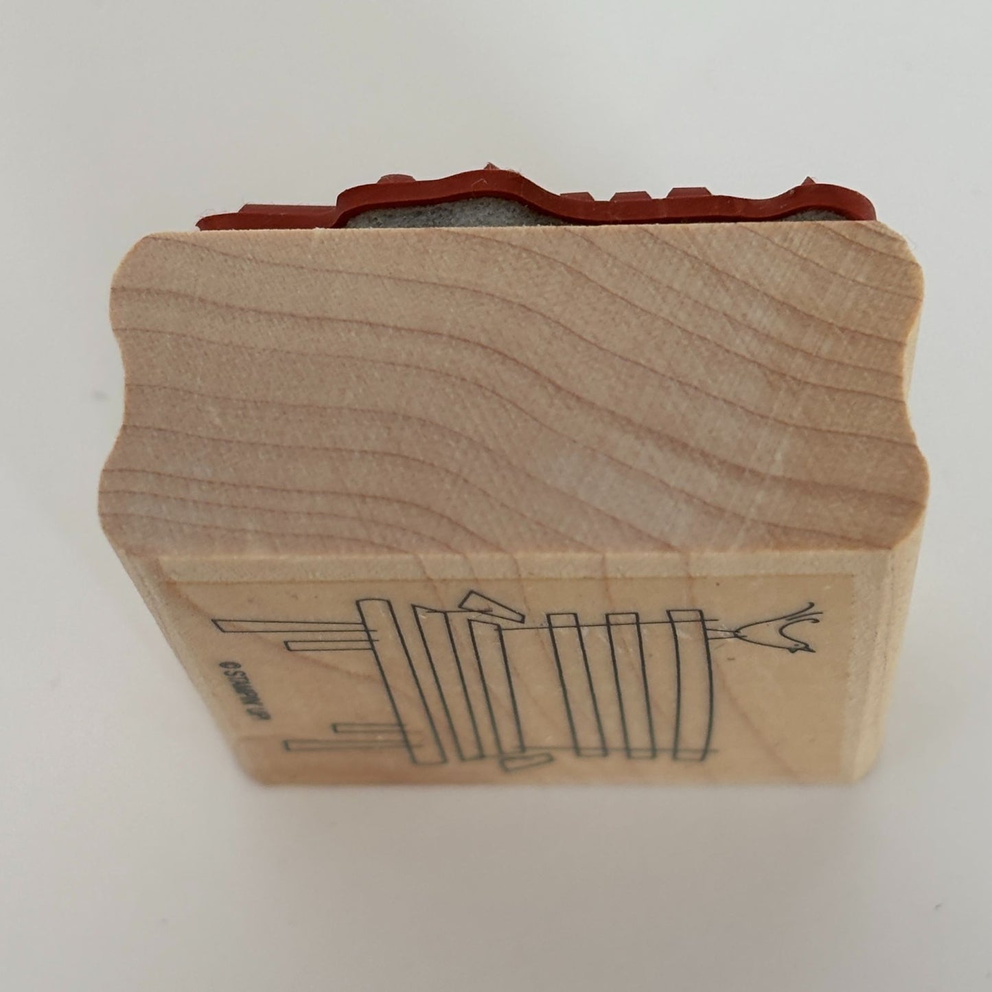 Stampin Up Wood Rubber Stamp Park Bench Bird Garden Nature Relax Sit Card Making