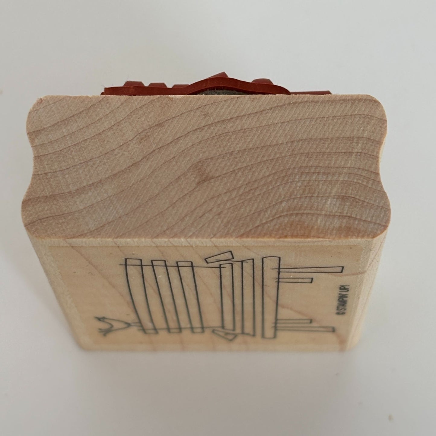 Stampin Up Wood Rubber Stamp Park Bench Bird Garden Nature Relax Sit Card Making