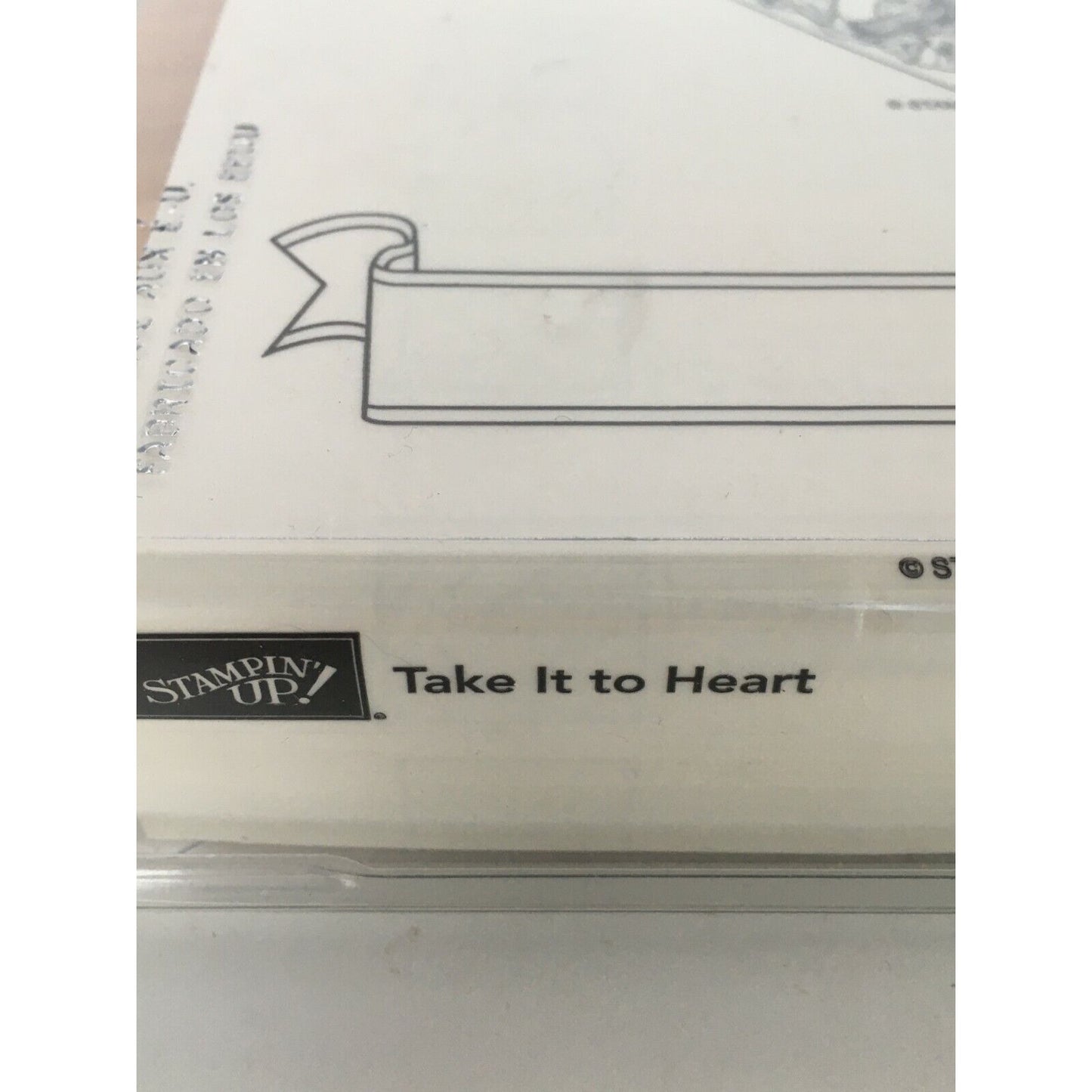 Stampin Up Rubber Stamp Set Take It to Heart Bird Bike Valentines Day Banner