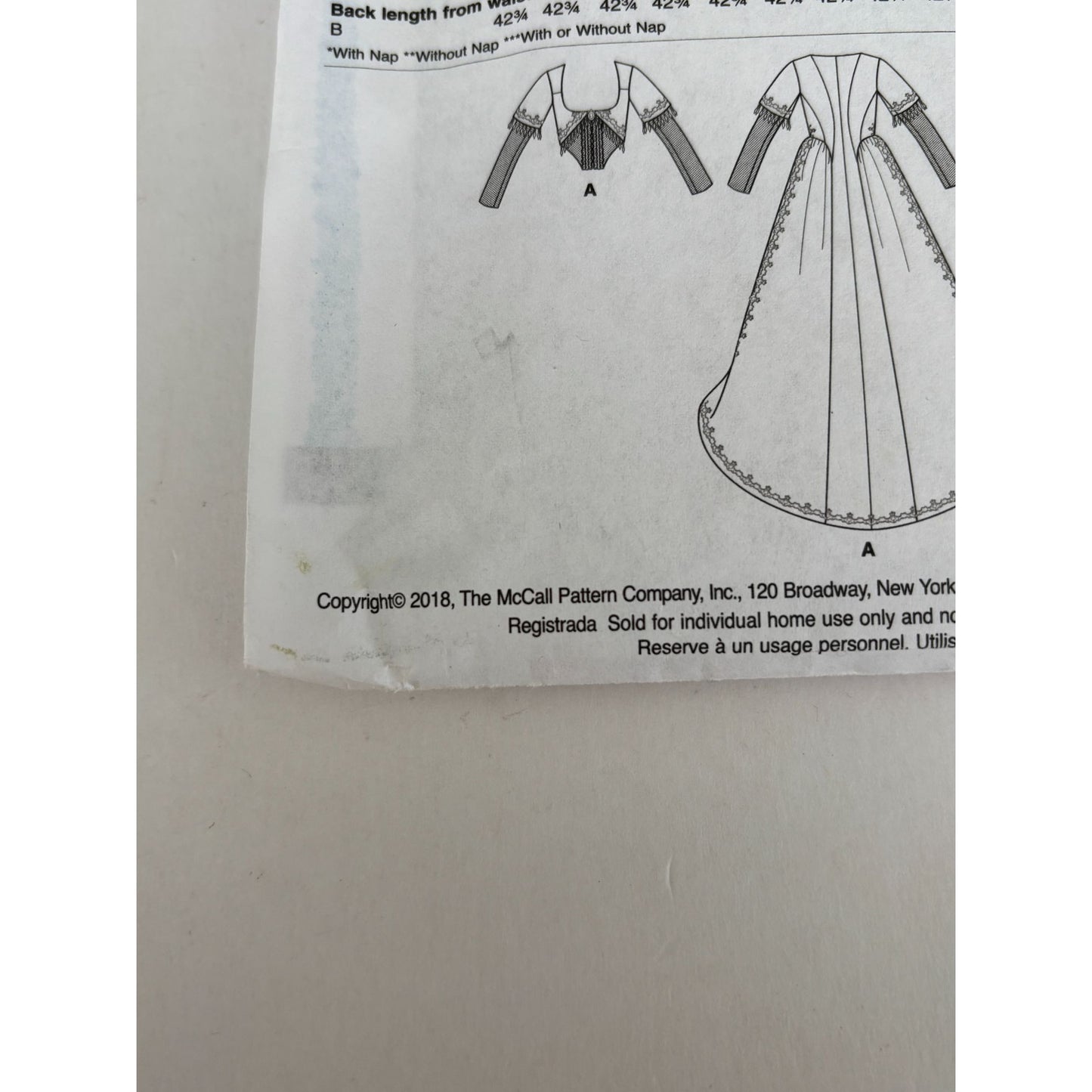 McCalls M7826 Costume Sewing Pattern Colonial Dress Historical Gown Uncut 14-22 Angela Clayton