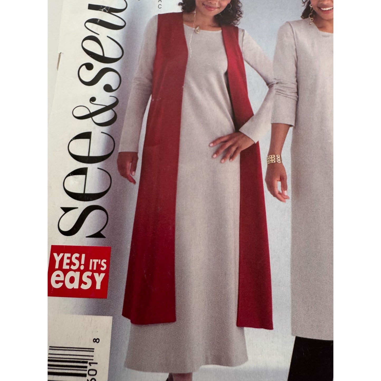 Butterick See and Sew Sewing Pattern B4270 Vest Tunic Dress Pants XS S M 6-14 UC