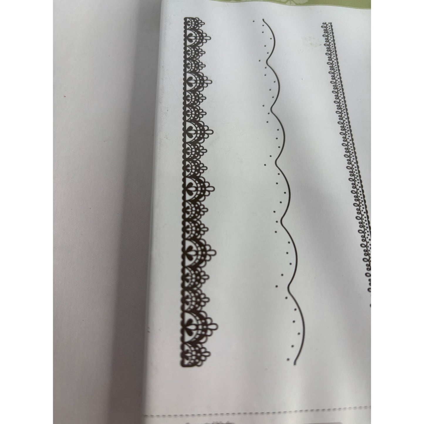 Stampin Up Acrylic Stamp Set Delicate Details Borders Doily Loops Card Making