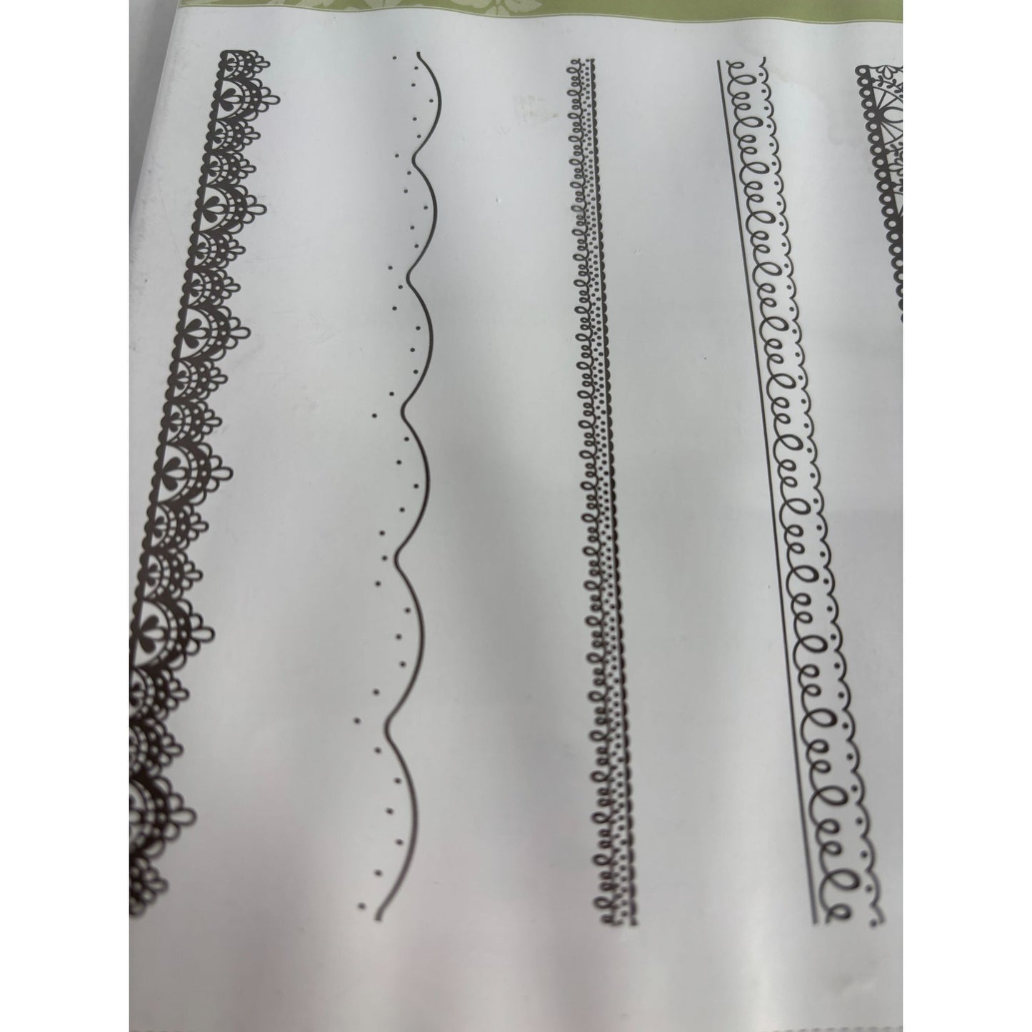 Stampin Up Acrylic Stamp Set Delicate Details Borders Doily Loops Card Making