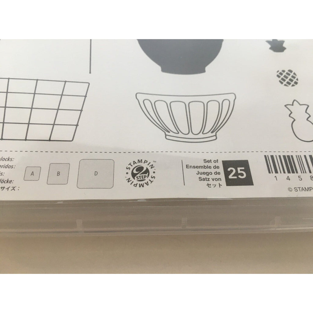 Stampin Up Fruit Basket Acrylic Stamps Food Hello Happy Birthday Friend To From