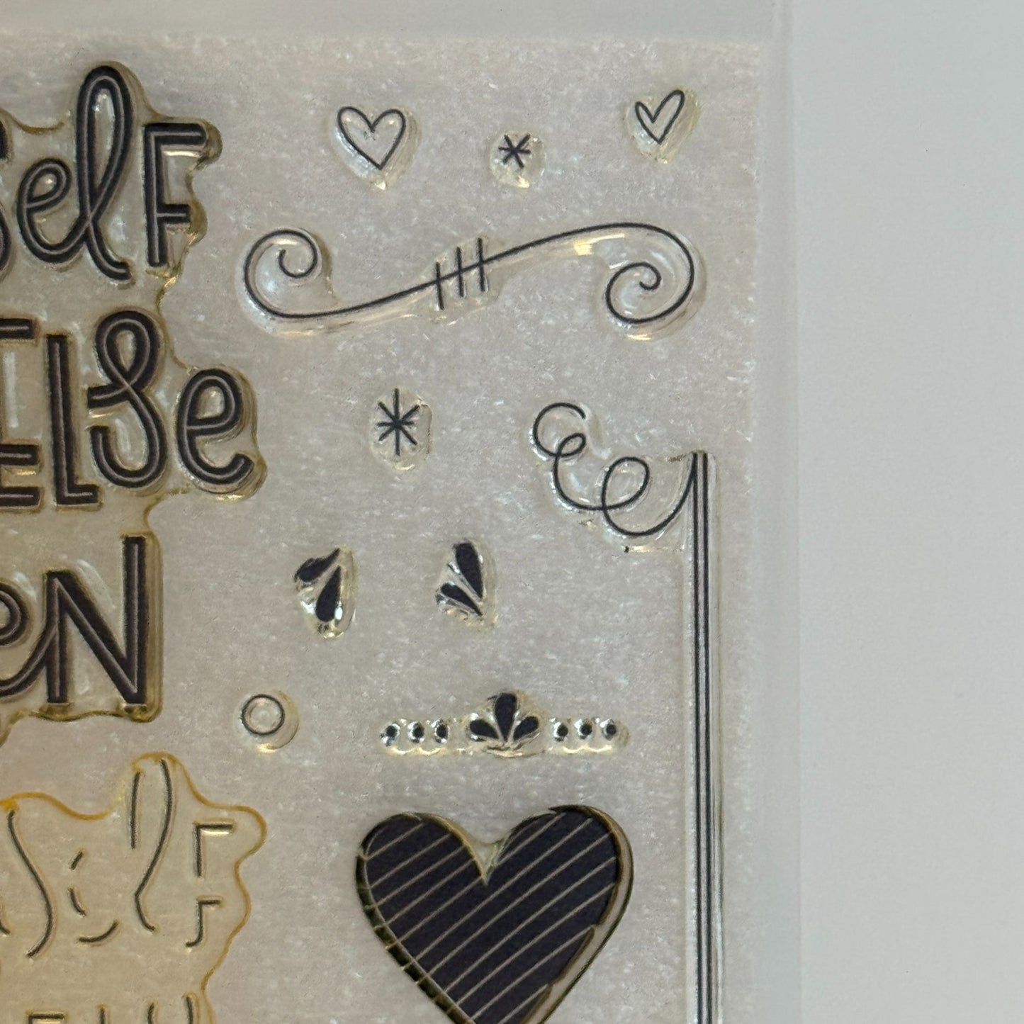 CTMH My Acrylix Acrylic Stamp Set D1825 Be Yourself Everyone Else is Taken Heart