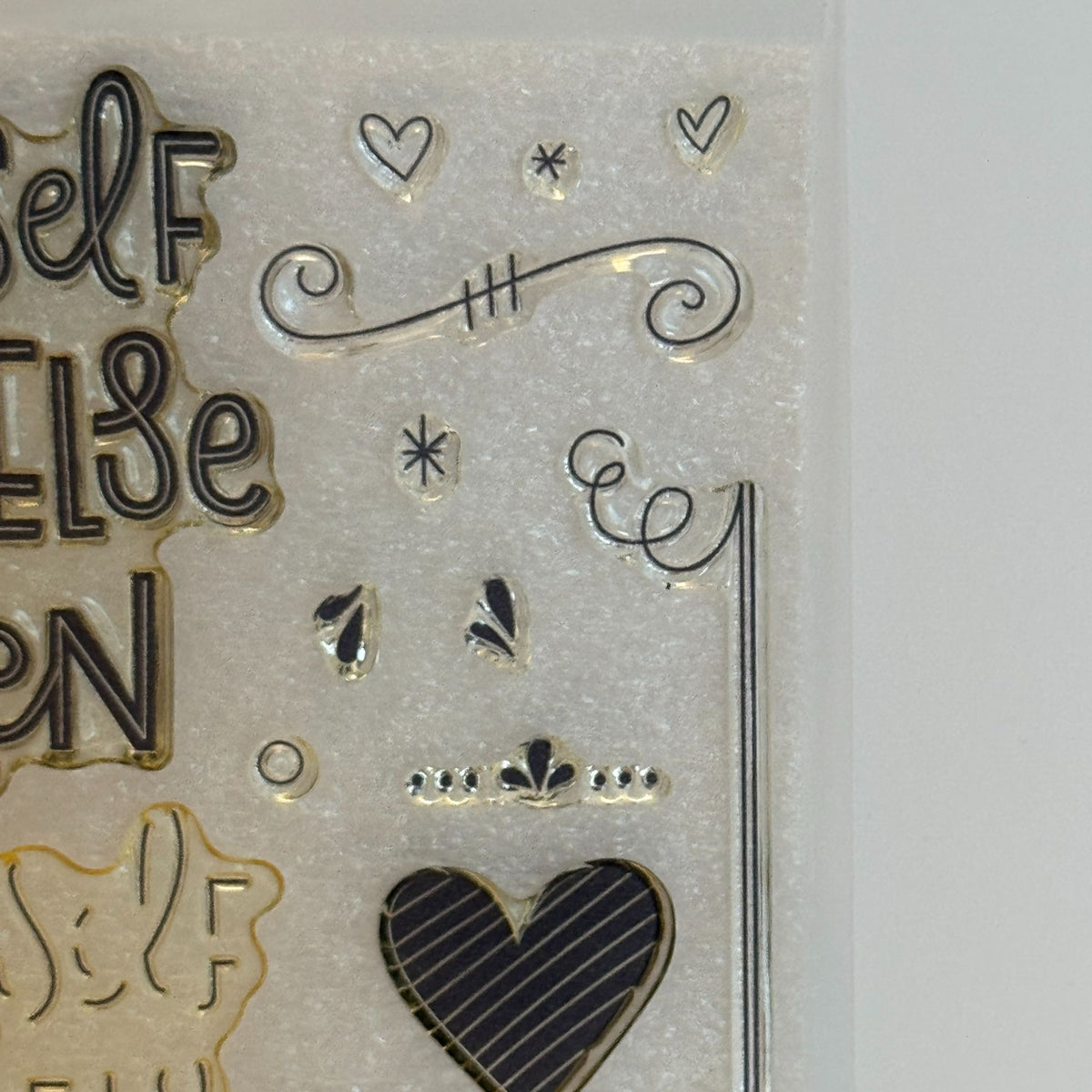 CTMH My Acrylix Acrylic Stamp Set D1825 Be Yourself Everyone Else is Taken Heart