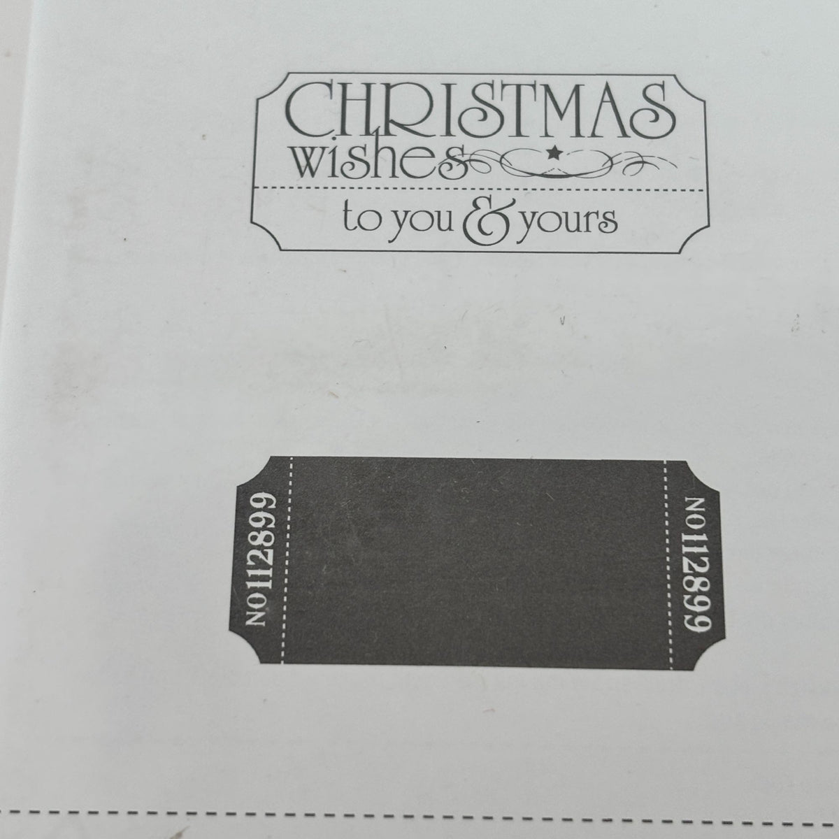 Stampin Up Clear Mount Rubber Stamps Thats the Ticket Tags Halloween Admit One Christmas