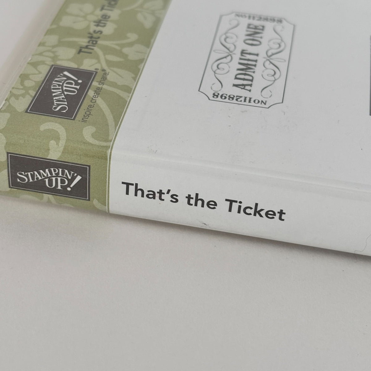 Stampin Up Clear Mount Rubber Stamps Thats the Ticket Tags Halloween Admit One Christmas