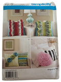 Simplicity Sewing Pattern 1679 Pillows Square Ruffles Couch Bedroom Home Decor