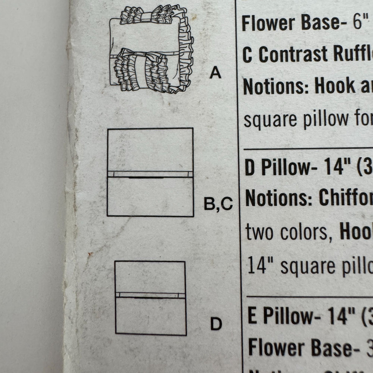 Simplicity Sewing Pattern 1679 Pillows Square Ruffles Couch Bedroom Home Decor