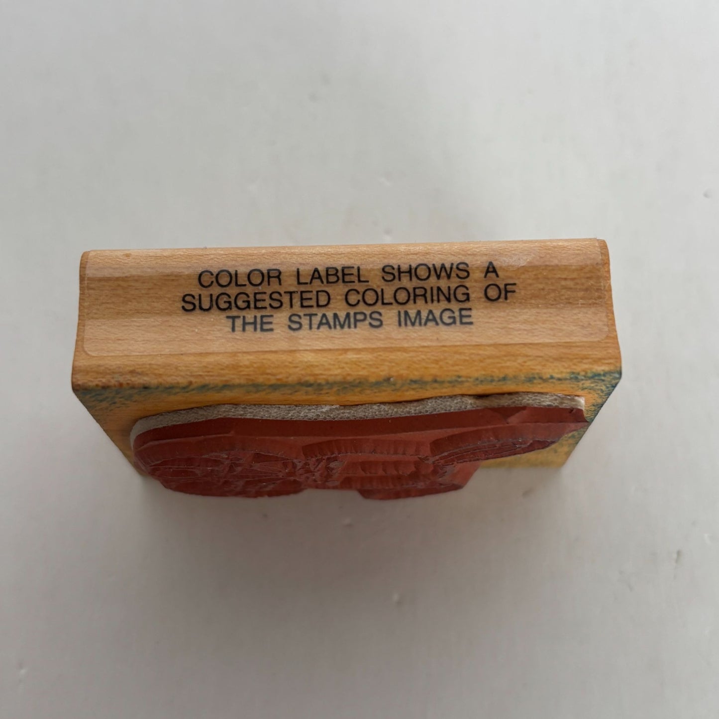 Comotion Wood Mounted Rubber Stamp Cute Bunny Rabbit Toy Spring Easter 253 Vtg