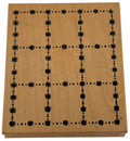 Northwoods Wood Rubber Stamp Flower Square Grids Window Frame Craft Tool Floral