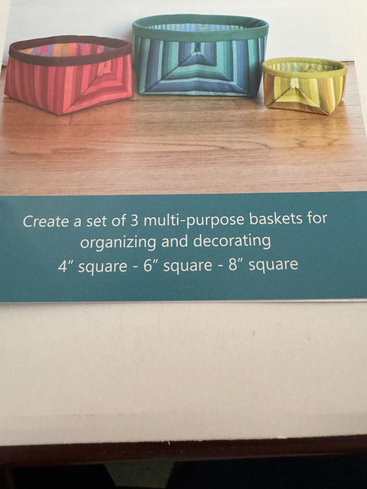 Around the Bobbin Sewing Pattern Nestlings Basket Stacking Storage Square Fabric