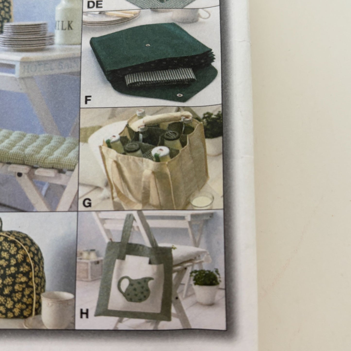 Burda Sewing Pattern 8125 Creative Kitchen Accessories Apron Napkins Valance Bag