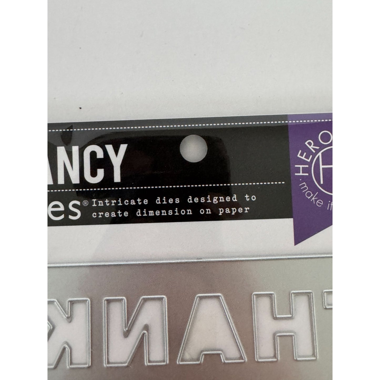 Hero Arts Fancy Dies Thank You Message Cover Plate Words Metal Die Set Cardmaking Crafting