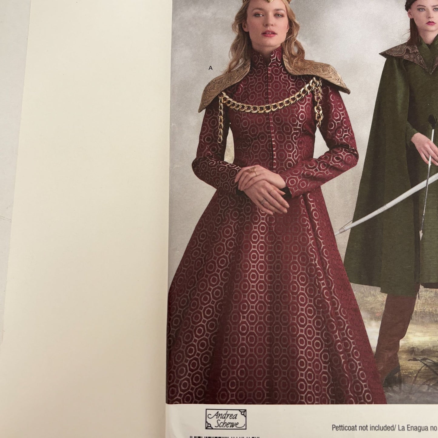 Simplicity Sewing Pattern 8768 Medieval Queen Costume Fantasy Dress Cape 14-22 Uncut Halloween Historical