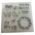 CTMH Acrylic Stamps Set Hello Foxy Fox Flower Wreath Thankful for You My Acrylix