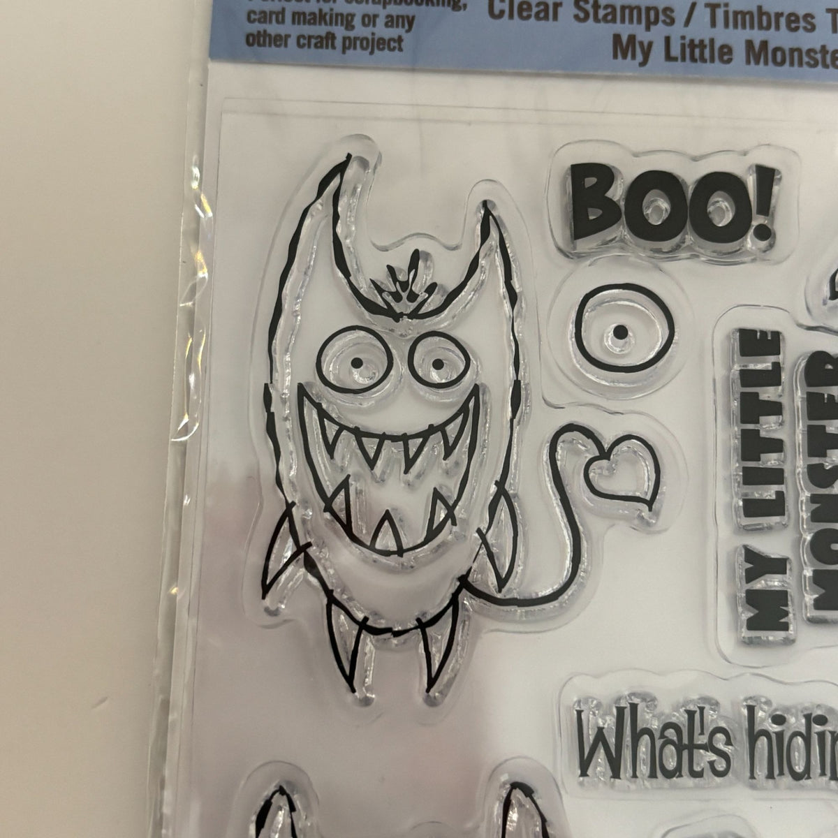 Recollections Clear Stamp Set My Little Monsters Halloween Kids Cardmaking Craft
