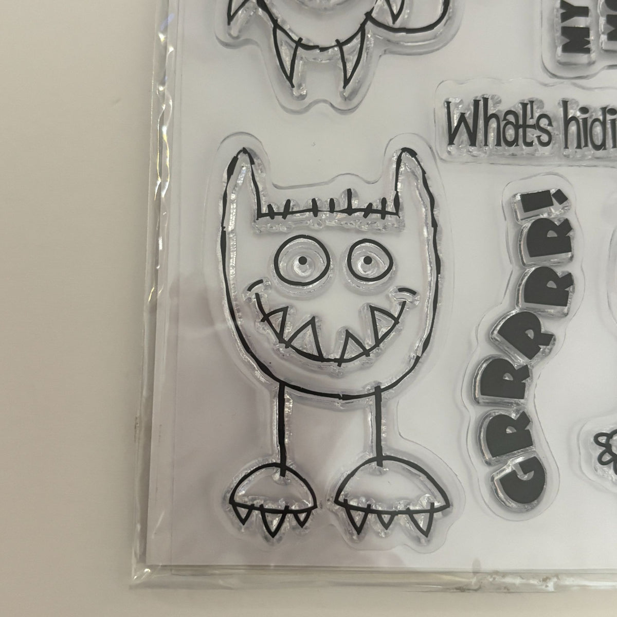 Recollections Clear Stamp Set My Little Monsters Halloween Kids Cardmaking Craft