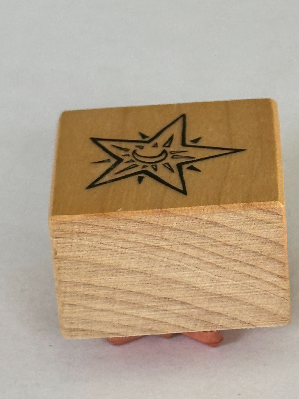PSX Rubber Stamp Crescent Moon in Star Night Sky Card Making Craft B-2572 Wooden
