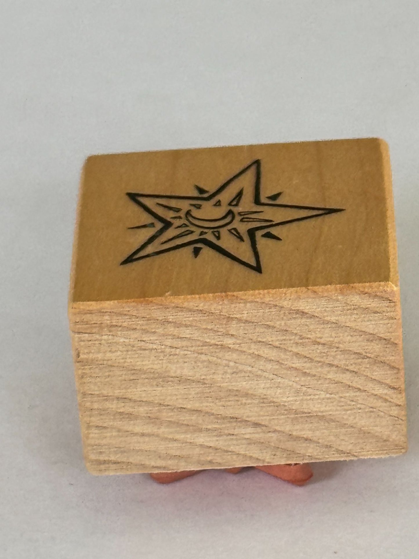 PSX Rubber Stamp Crescent Moon in Star Night Sky Card Making Craft B-2572 Wooden