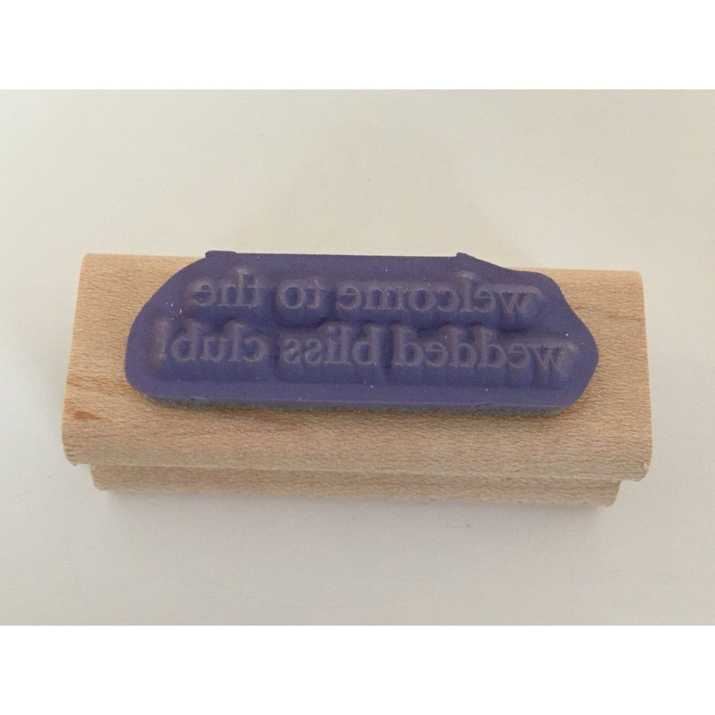 Stampin Up Rubber Stamp Welcome to the Wedded Bliss Club Wedding Marriage
