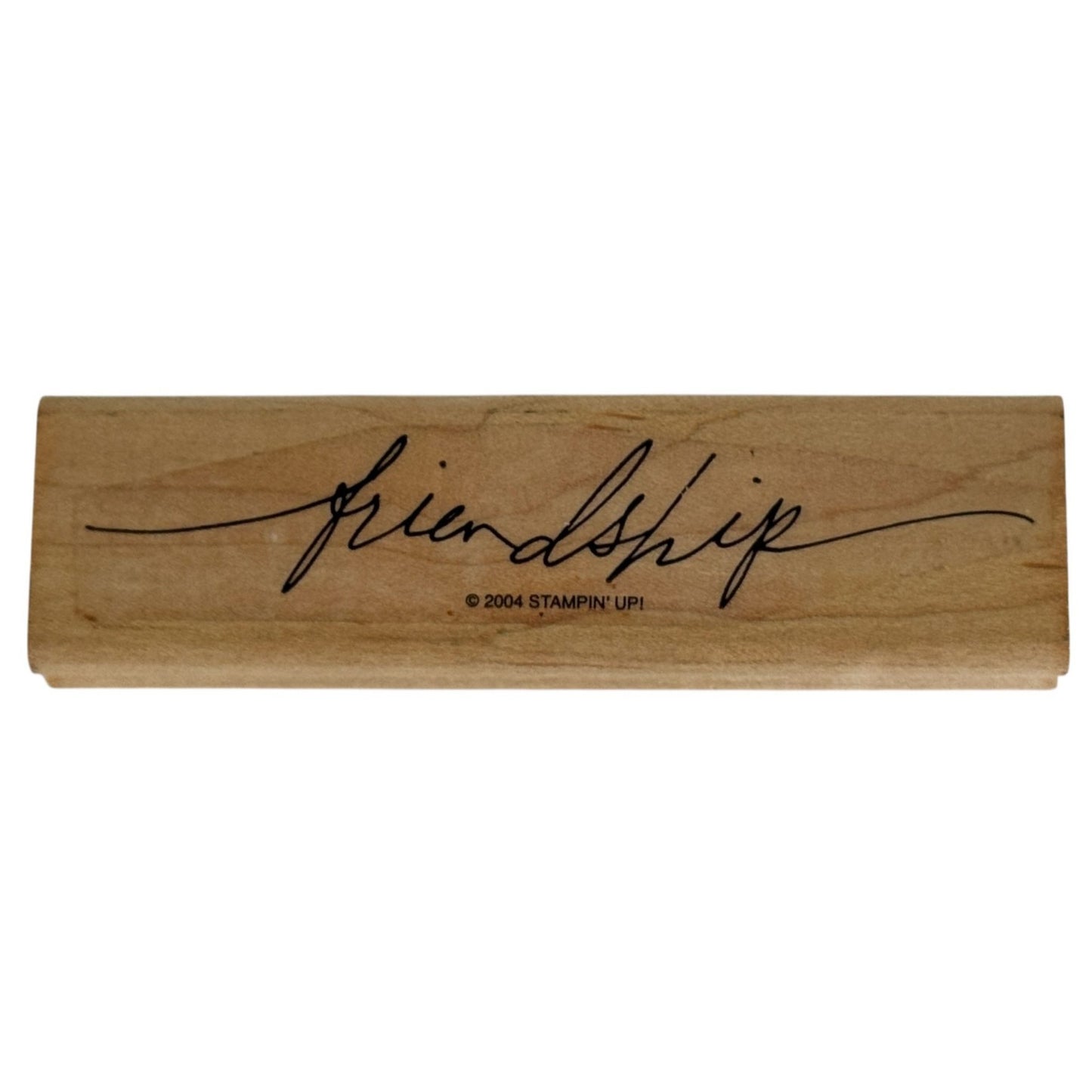 Stampin Up Rubber Stamp Friendship Word Cursive Script Text Card Making Crafts