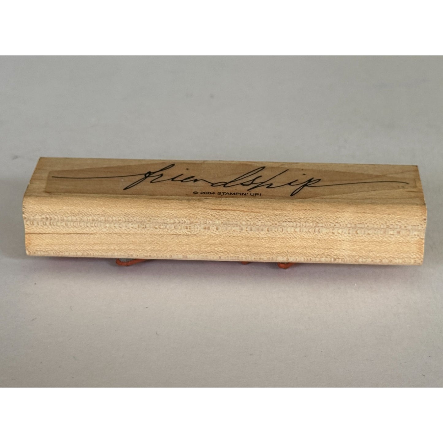 Stampin Up Rubber Stamp Friendship Word Cursive Script Text Card Making Crafts
