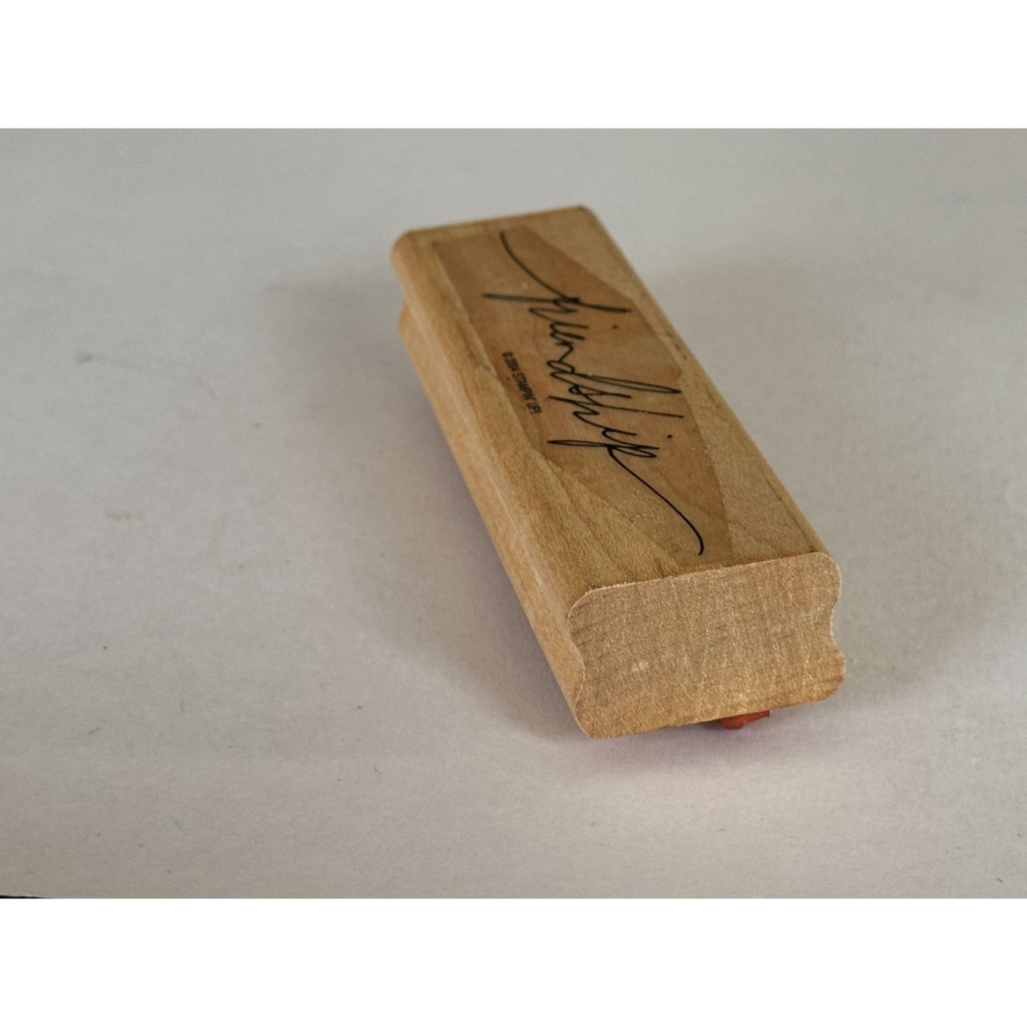 Stampin Up Rubber Stamp Friendship Word Cursive Script Text Card Making Crafts