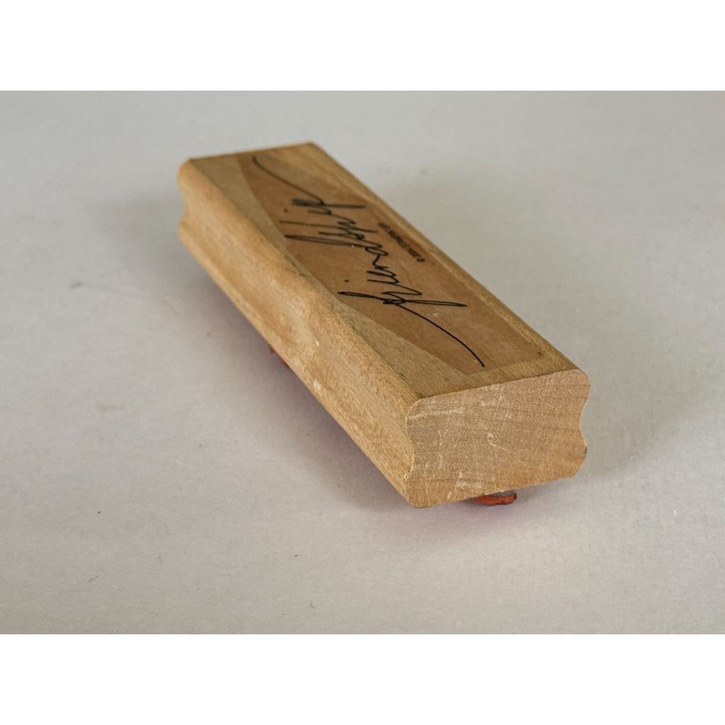 Stampin Up Rubber Stamp Friendship Word Cursive Script Text Card Making Crafts