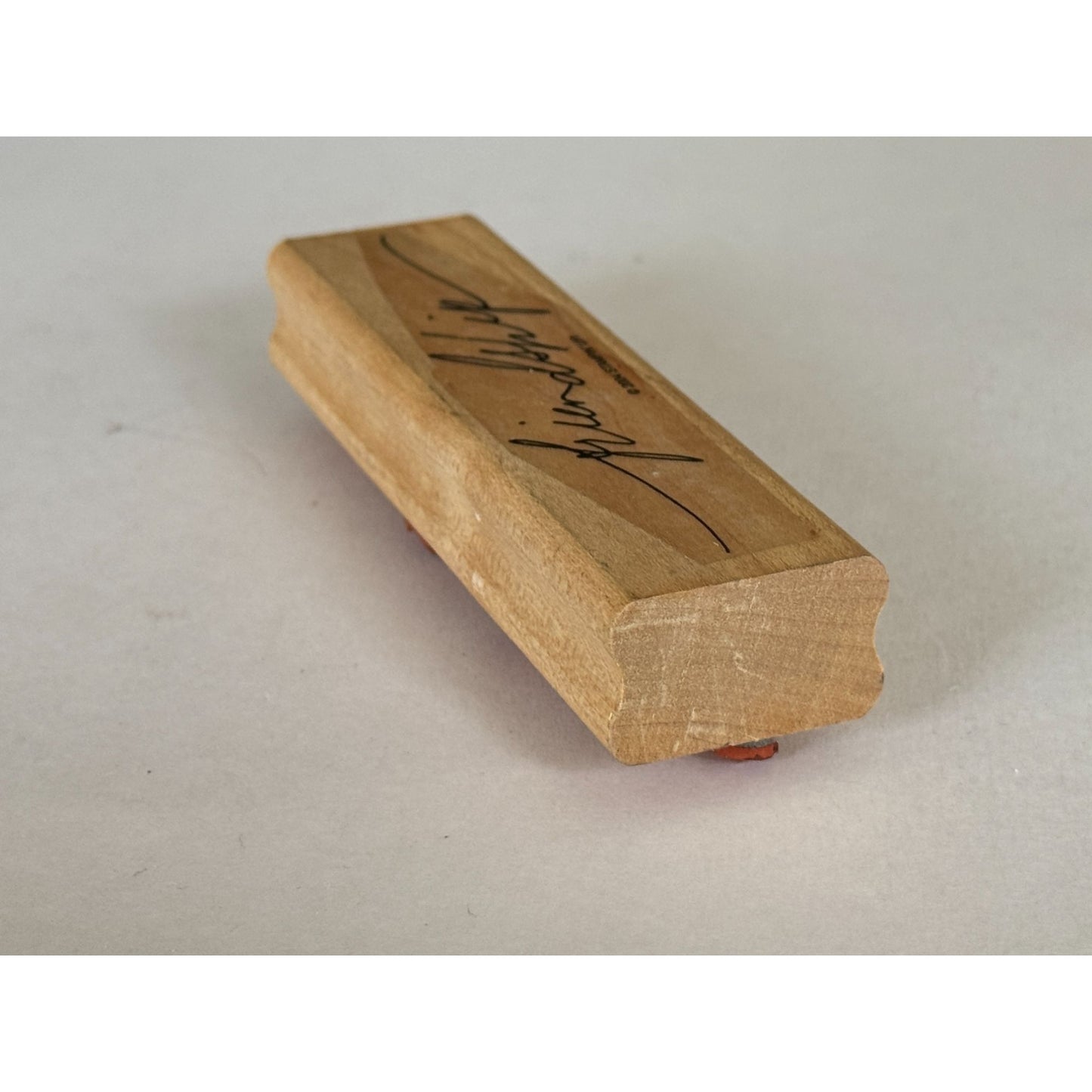 Stampin Up Rubber Stamp Friendship Word Cursive Script Text Card Making Crafts