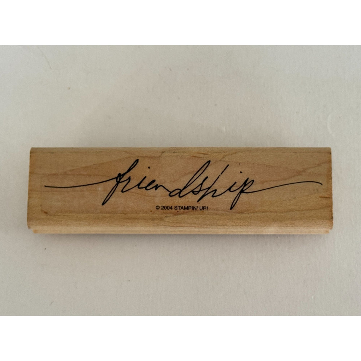Stampin Up Rubber Stamp Friendship Word Cursive Script Text Card Making Crafts