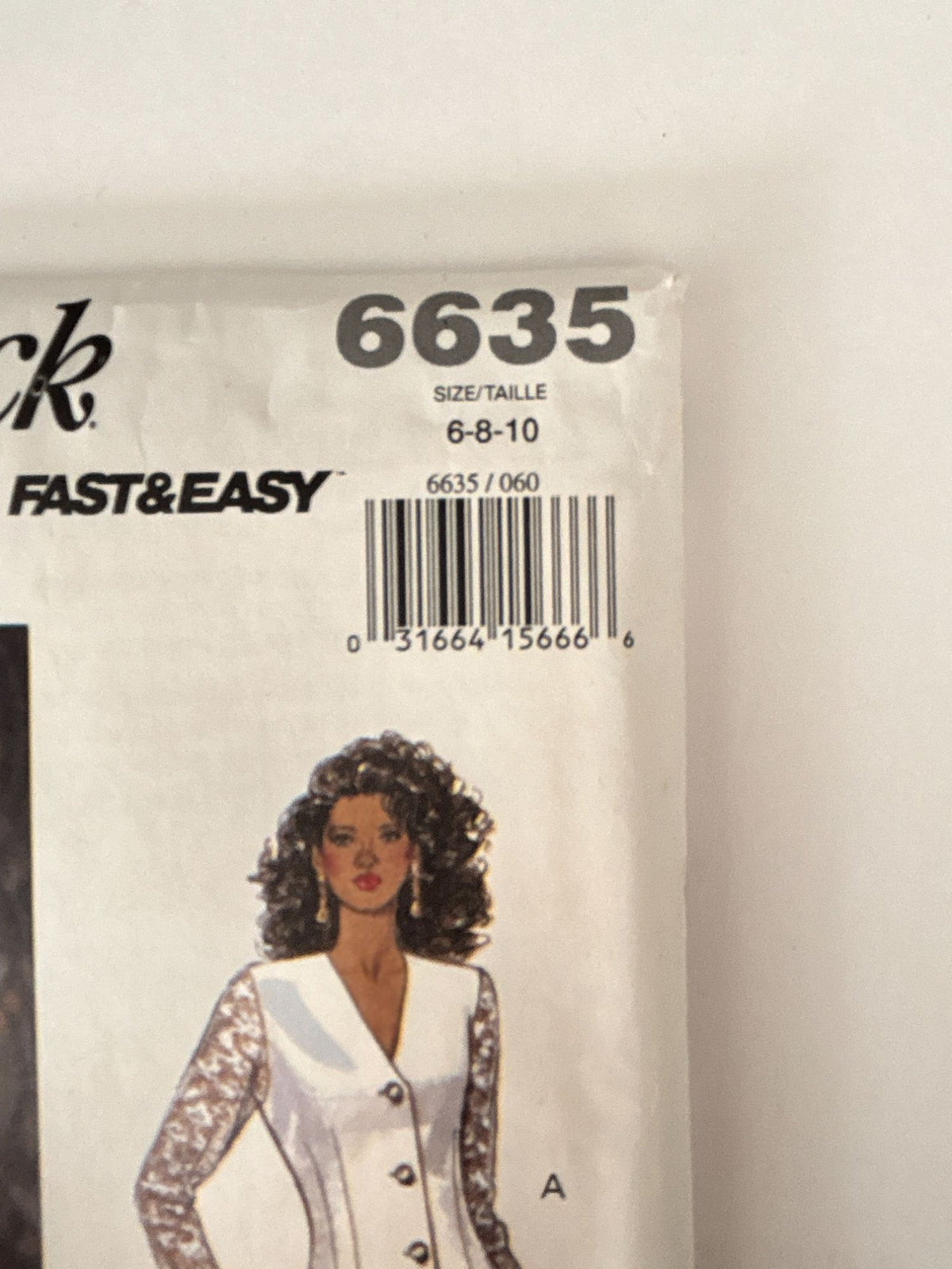 Butterick Sewing Pattern 6635 Easy Misses Top Skirt Work Outfit 1990s 6 8 10 UC