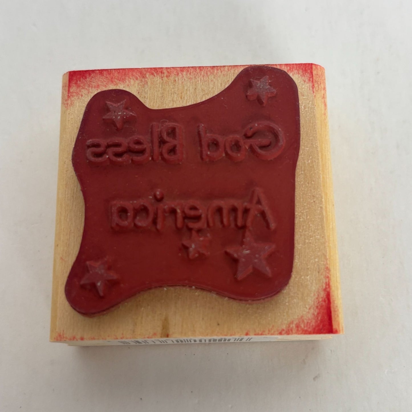 Anitas Rubber Stamp God Bless America Patriotic Words Fourth of July Military