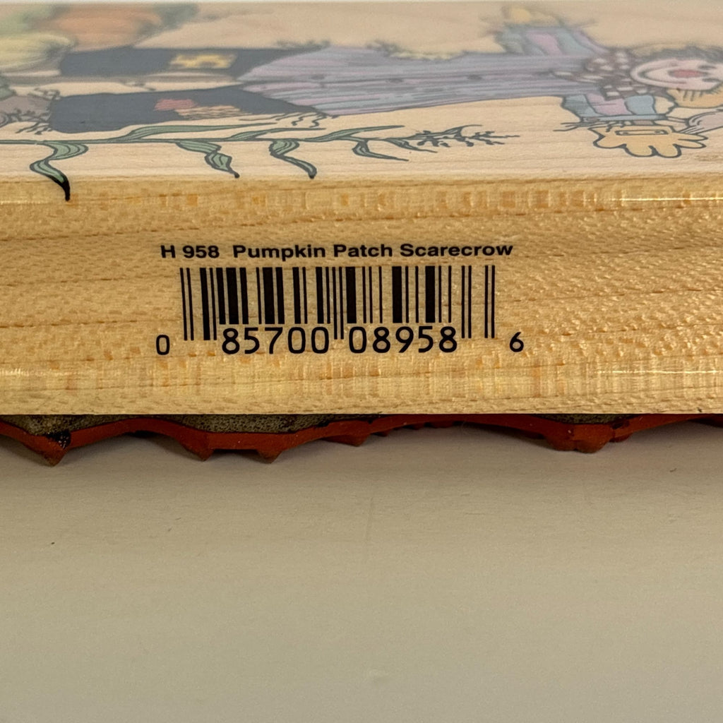 Hero Arts Rubber Stamp Pumpkin Patch Scarecrow Autumn Harvest Card Making Farm Wood Mounted