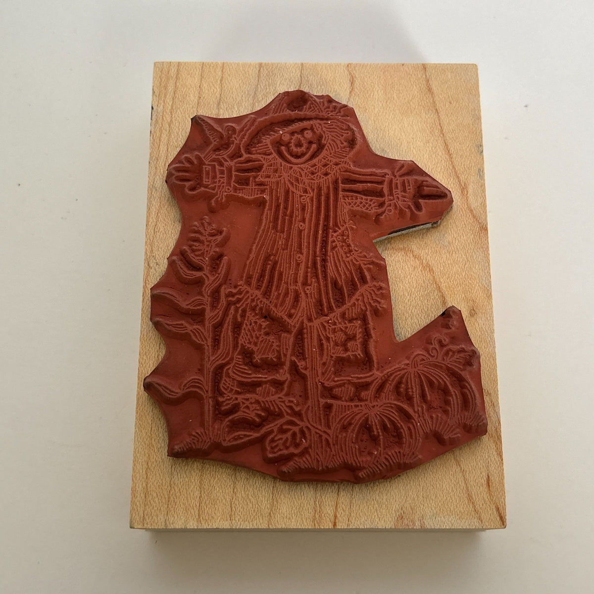 Hero Arts Rubber Stamp Pumpkin Patch Scarecrow Autumn Harvest Card Making Farm Wood Mounted