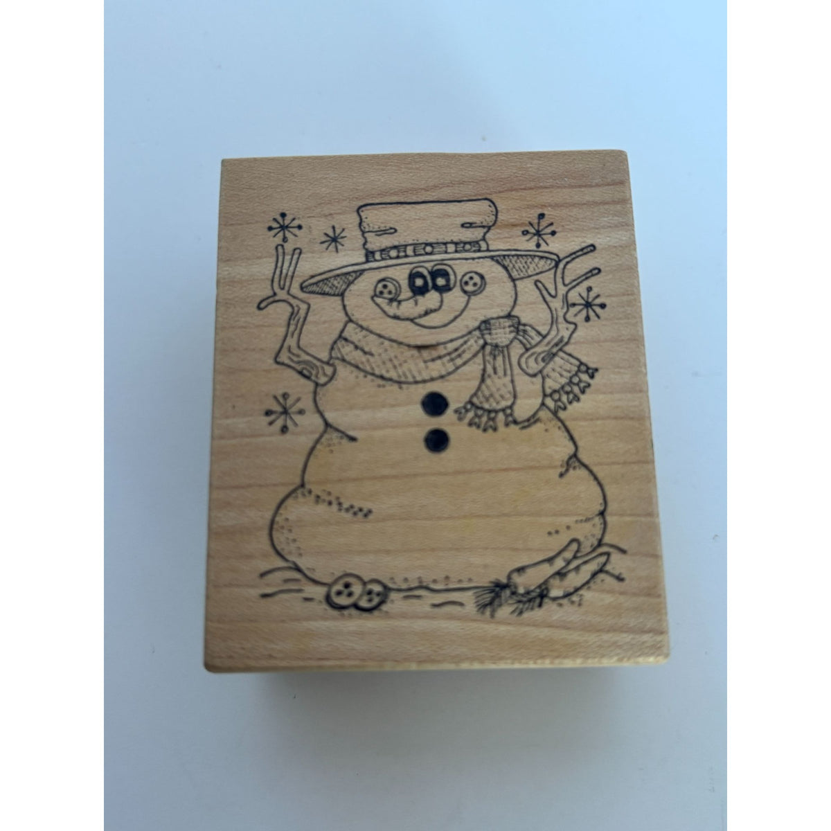 Great Impressions Rubber Stamp Snowman Smile Festive Winter Christmas Cardmaking Snowflakes Happy