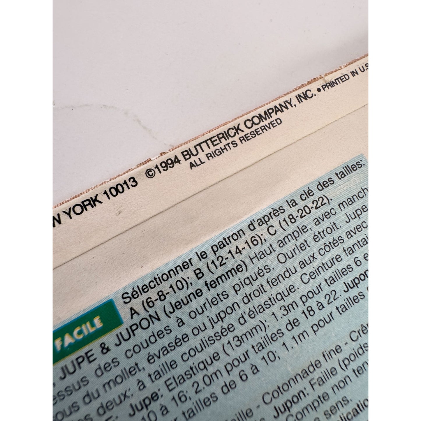 Butterick Sewing Pattern 3407 Top Skirt Slip Outfit 6 8 10 Vintage Easy Uncut