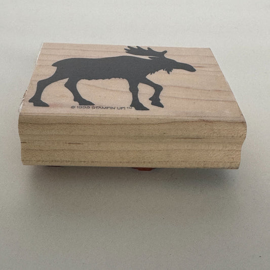 Stampin Up Rubber Stamp Moose Silhouette Forest Animal Antlers Card Making