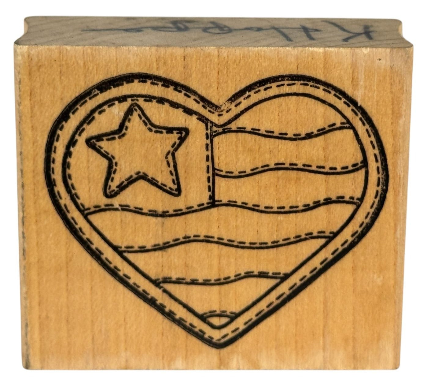 Cottage Stamper Rubber Stamp Patriotic Heart Flag Country Crafts Card Making