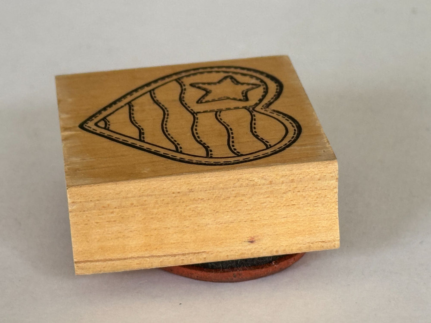 Cottage Stamper Rubber Stamp Patriotic Heart Flag Country Crafts Card Making