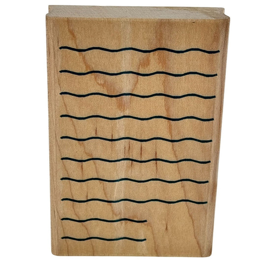 Inkadinkado Rubber Stamp Journaling Lines Wavy Writing Planner Journal Scrapbooking Cardmaking